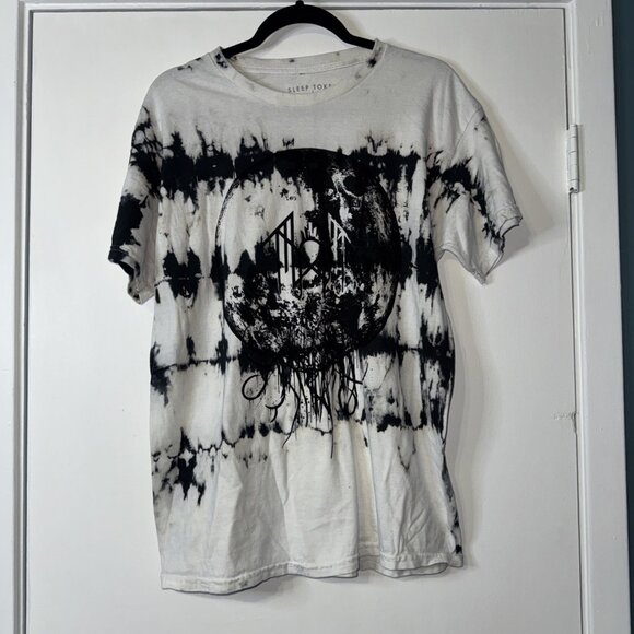 Sleep Token Back To Eden Tie-Dye Shirt Black White Tour Merch Band Tee Medium - Picture 1 of 9